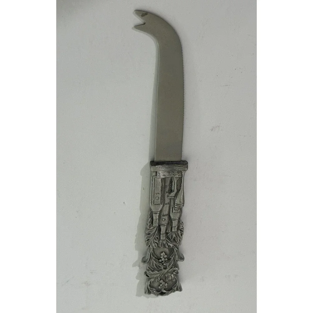 Compressed Flat Green Glass Wine Bottle With Utensil Rest‎ Cheese Ganz